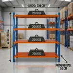 Rack Industrial 800KG - Imagen 4